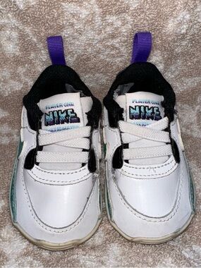 White Nike & Little Me Crib Shoes 2pc Bundle